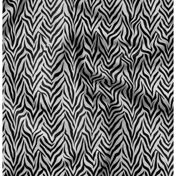 Soimoi Minky Black Fabric By the Yard - 56 Inch Wide - Animal Skin Fabric - Fierce and Exotic Textile for Fashion and Home Printed Fabric