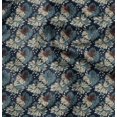 thumbnail image 1 of Soimoi Minky Blue Fabric By the Yard - 56 Inch Wide - Floral Block Textile - Botanical Elegance for Stylish Apparel and Home Decor Printed Fabric, 1 of 6