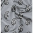 thumbnail image 1 of Soimoi Minky Gray Fabric By the Yard - 56 Inch Wide - Paisley Leaf Pattern Fabric - Botanical and Elegant Designs for Various Uses Printed Fabric, 1 of 6
