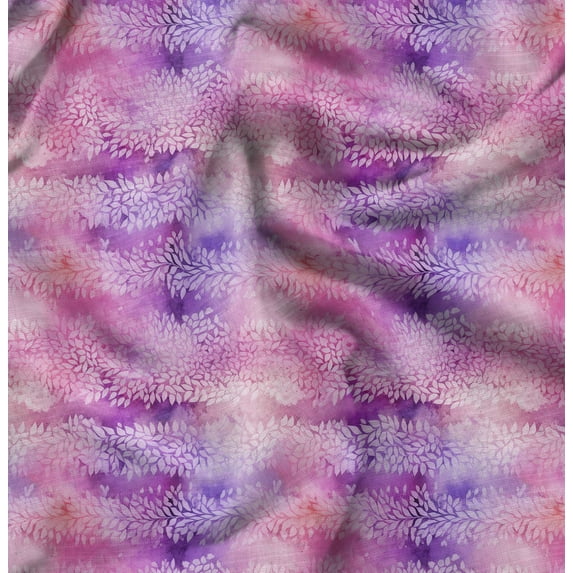 Soimoi Minky Pink Fabric By the Yard - 56 Inch Wide - Tie & Dye Fabric - Colorful and Bohemian Prints for Fashion and Crafts Printed Fabric