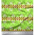 thumbnail image 1 of Soimoi Modal Satin Fabric Aztec Geometric Print Fabric by The Yard 42 Inch Wide, 1 of 3