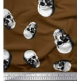 thumbnail image 1 of Soimoi Modal Satin Fabric Horror Skull Halloween Print Fabric by Yard 42 Inch Wide, 1 of 1