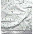 thumbnail image 1 of Soimoi Modal Satin Fabric Leaves Watercolor Printed Fabric 1 Yard 42 Inch Wide, 1 of 3