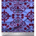 thumbnail image 1 of Soimoi Modal Satin Fabric Moroccan Damask Print Fabric by The Yard 42 Inch Wide, 1 of 3