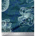 thumbnail image 1 of Soimoi Moss Georgette Fabric Animal Skin,Shell & Octopus Ocean Print Fabric by Yard 42 Inch Wide, 1 of 1