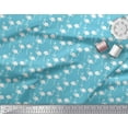 thumbnail image 1 of Soimoi Moss Georgette Fabric Flamingo Bird Print Fabric by The Yard 42 Inch Wide, 1 of 3