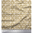 thumbnail image 1 of Soimoi Moss Georgette Fabric Floral Block Print Fabric by The Yard 42 Inch Wide, 1 of 3