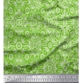 thumbnail image 1 of Soimoi Moss Georgette Fabric Floral & Moroccan Damask Printed Craft Fabric by The Yard 42 Inch Wide, 1 of 1