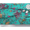 thumbnail image 1 of Soimoi Moss Georgette Fabric Floral & Paisley Print Fabric by the Yard 42 Inch Wide, 1 of 3