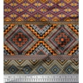 thumbnail image 1 of Soimoi Moss Georgette Fabric Geometric Southwestern Print Sewing Fabric Yard 42 Inch Wide, 1 of 1