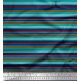 thumbnail image 1 of Soimoi Moss Georgette Fabric Horizontal Stripe Decor Fabric Printed Yard 42 Inch Wide, 1 of 3