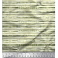 thumbnail image 1 of Soimoi Moss Georgette Fabric Horizontal Stripe Printed Fabric 1 Yard 42 Inch Wide, 1 of 3