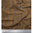 thumbnail image 1 of Soimoi Moss Georgette Fabric Leaves Artistic Decor Fabric Printed Yard 42 Inch Wide, 1 of 1