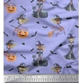 thumbnail image 1 of Soimoi Moss Georgette Fabric Magic Potion,Bat & Witch Halloween Print Fabric by Yard 42 Inch Wide, 1 of 1