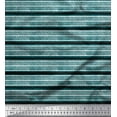 thumbnail image 1 of Soimoi Moss Georgette Fabric Stripe Block Print Fabric by Yard 42 Inch Wide, 1 of 1