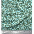 thumbnail image 1 of Soimoi Moss Georgette Fabric Swirl Abstract Print Fabric by The Yard 42 Inch Wide, 1 of 3