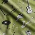 thumbnail image 1 of Soimoi Musical Instruments Printed, Cotton Satin Spandex, Sewing Fabric by The Yard 54 Inch Wide, Decorative Fabric for Dresses and Home Accents, Light Green, 1 of 5