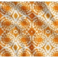 thumbnail image 1 of Soimoi Orange Cotton Cambric Fabric Swirl Tie-Dye Print Fabric by the Yard 58 Inch Wide, 1 of 7