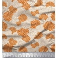 thumbnail image 1 of Soimoi Orange Cotton Duck Fabric Chrysanthemum Floral Print Fabric by the Yard 42 Inch Wide, 1 of 3