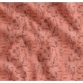 thumbnail image 1 of Soimoi Orange Cotton Poplin Fabric Abstract & Rabbit Animal Fabric Prints By Yard 56 Inch Wide, 1 of 7