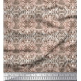 thumbnail image 1 of Soimoi Orange Cotton Poplin Fabric Leopard Animal Skin Decor Fabric Printed Yard 42 Inch Wide, 1 of 3