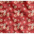 thumbnail image 1 of Soimoi Orange Cotton Voile Fabric Peach Flower Watercolor Fabric Prints by Yard 42 Inch Wide, 1 of 7
