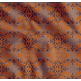 thumbnail image 1 of Soimoi Orange Cotton Voile Fabric Vector Design Damask Print Fabric by the Yard 42 Inch Wide, 1 of 7