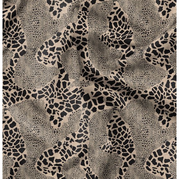 Soimoi Orange Fabric - By the Yard - 42 Inch Wide - Leopard Animal Skin Print Textile - Stylish and Trendy Patterns for Apparel Printed Fabric