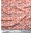 thumbnail image 1 of Soimoi Orange Silk Fabric Leopard Animal Skin Decor Fabric Printed Yard 42 Inch Wide, 1 of 3