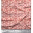 thumbnail image 1 of Soimoi Orange Viscose Chiffon Fabric Leopard Animal Skin Decor Fabric Printed Yard 42 Inch Wide, 1 of 3