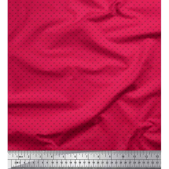 Soimoi Pink Cotton Cambric Fabric Spiral & Stripe Geometric Fabric Prints By Yard 56 Inch Wide