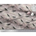 thumbnail image 1 of Soimoi Pink Cotton Duck Fabric Crow Bird Decor Fabric Printed Yard 58 Inch Wide, 1 of 3
