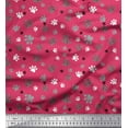 thumbnail image 1 of Soimoi Pink Cotton Jersey Fabric Paw Dog Decor Fabric Printed Yard 58 Inch Wide, 1 of 3