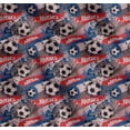 thumbnail image 1 of Soimoi Pink Cotton Voile Fabric Brush Stroke & Football Sports Fabric Prints By Yard 56 Inch Wide, 1 of 7