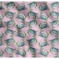 thumbnail image 1 of Soimoi Pink Cotton Voile Fabric Crabs Ocean Decor Fabric Printed Yard 56 Inch Wide, 1 of 7