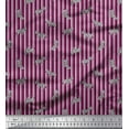 thumbnail image 1 of Soimoi Pink Cotton Voile Fabric Stripe & Wild Animal Print Fabric by The Yard 42 Inch Wide, 1 of 1