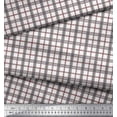 thumbnail image 1 of Soimoi Pink Modal Satin Fabric Window Pane Check Printed Fabric 1 Yard 42 Inch Wide, 1 of 3