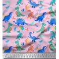 thumbnail image 1 of Soimoi Pink Poly Georgette Fabric Balloon & Dinosaur Kids Fabric Prints By Yard 52 Inch Wide, 1 of 3