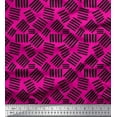 thumbnail image 1 of Soimoi Pink Poly Georgette Fabric Brush Stroke Abstract Print Fabric by Yard 52 Inch Wide, 1 of 3