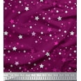 thumbnail image 1 of Soimoi Pink Poly Georgette Fabric Stars Star Print Fabric by Yard 42 Inch Wide, 1 of 3