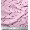 thumbnail image 1 of Soimoi Pink Rayon Fabric Artistic Waves Abstract Print Fabric by the Yard 42 Inch Wide, 1 of 3