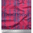 thumbnail image 1 of Soimoi Pink Rayon Fabric Leaf Floral Print Fabric by the Yard 42 Inch Wide, 1 of 3