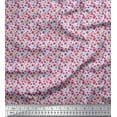 thumbnail image 1 of Soimoi Pink Rayon Fabric Leaves,Insect & Floral Print Fabric by The Yard 56 Inch Wide, 1 of 1