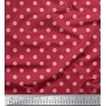 thumbnail image 1 of Soimoi Pink Rayon Fabric Polka Dots Printed Craft Fabric by the Yard 42 Inch Wide, 1 of 3