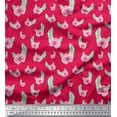 thumbnail image 1 of Soimoi Pink Silk Fabric Artistic Leaf & Floral Print Sewing Fabric Yard 42 Inch Wide, 1 of 3