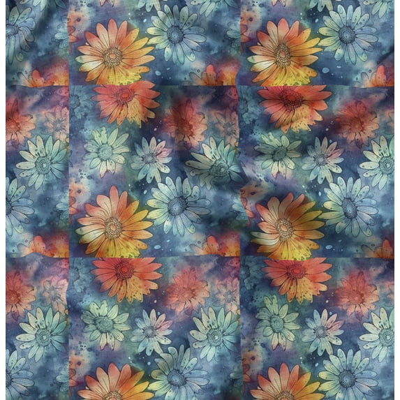 Soimoi Poly Canvas Blue Fabric By the Yard - 56 Inch Wide - Florals Print Fabric - Elegant and Timeless Patterns for Fashion and Home Decor Printed Fabric