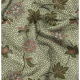 thumbnail image 1 of Soimoi Poly Canvas Green Fabric By the Yard - 56 Inch Wide -Dots & Floral Contemporary Material - Playful and Botanical Fusion for Various Uses Printed Fabric, 1 of 6