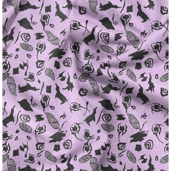Soimoi Poly Canvas Pink Fabric - By the Yard - 56 Inch Wide - Abstracts Art Fabric - Contemporary and Unique Patterns for Creative Projects Printed Fabric