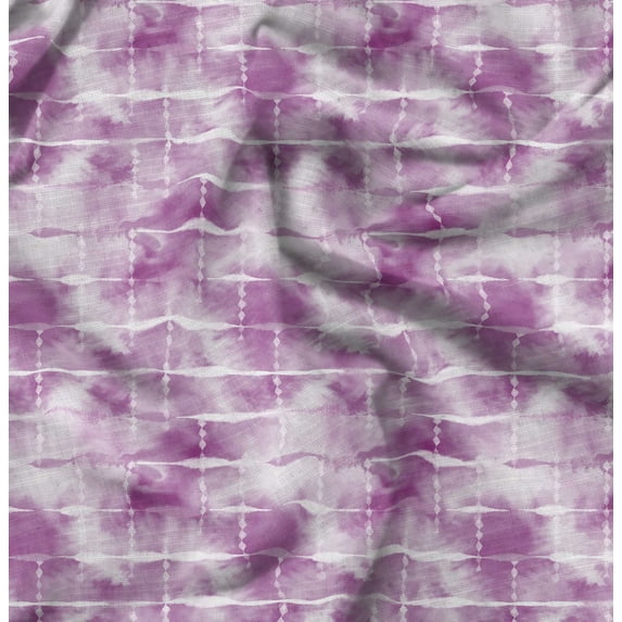Soimoi Poly Canvas Purple Fabric By the Yard - 56 Inch Wide - Tie & Dye Fabric - Colorful and Bohemian Prints for Fashion and Crafts Printed Fabric