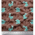 thumbnail image 1 of Soimoi Poly Georgette Fabric Artistic Floral & Rabbit Animal Print Fabric by The Yard 42 Inch Wide, 1 of 1
